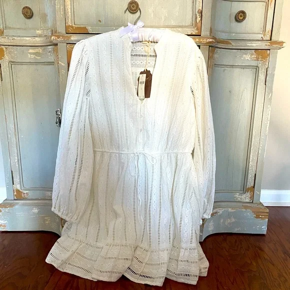 Anthropologie | Dresses | Anthropologie New White Dress Size M Nwt |  Poshmark